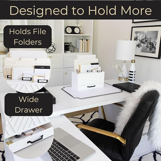 BLU MONACO White Desktop Mail Organizer - Image 4