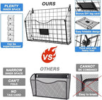 5-Tier Over the Door File Organizer, Stackable Hanging Wall Files Rack - Image 4