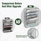 EASEPRES 6 Tier Mesh Hanging Wall File Organizer, Desk Vertical Mail Paper - Image 3