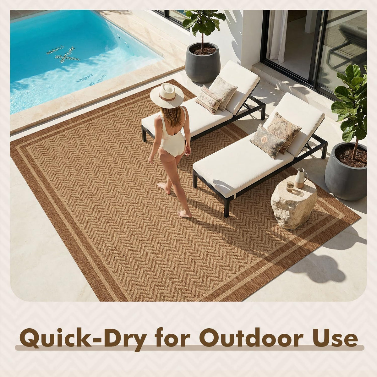 montvoo-2x6 ft indoor outdoor runner rugs for entryway, front angle view