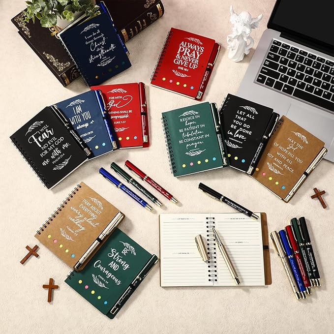 Spakon 20 Set Valentine's Day Christian Gifts Bulk Church Sticky Note Spiral - Image 4
