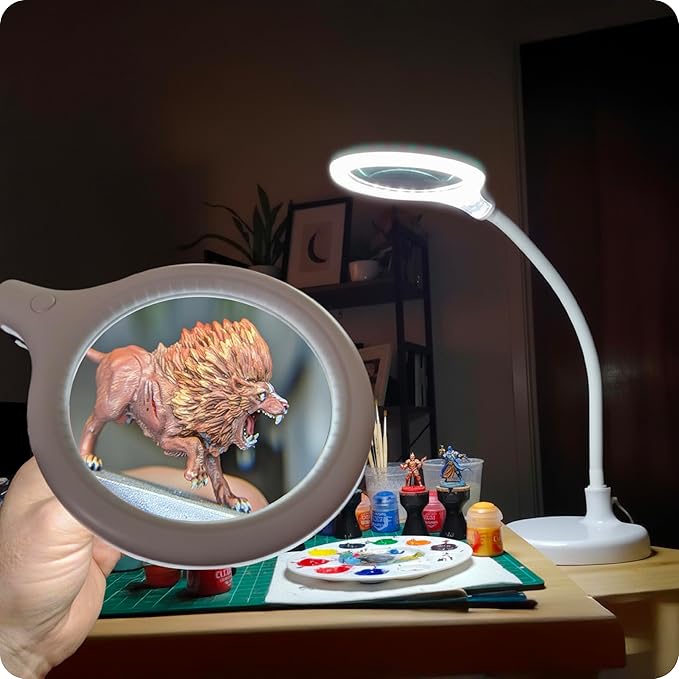 Brightech LightView Pro Flex 2 in 1 Magnifying Desk Lamp, 2.25x Light Magnifier - Image 2
