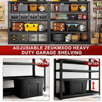 ZEUKMXOO 84" H Garage Shelving, Storage Shelves 3050LBS Heavy Duty Storage - Image 5