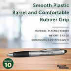 DISCOUNT PROMOS Custom Stylus Ballpoint Pens Set of 10, Personalized Bulk Pack - Image 4