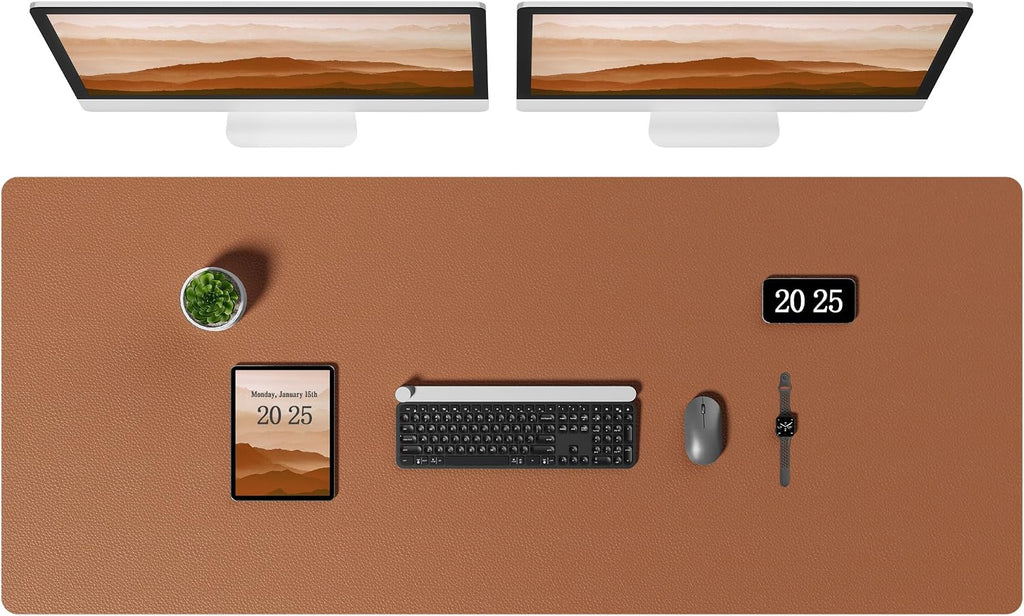 Aothia Leather Desk Pad Protector, Office Desk Mat, Large Mouse Pad, Laptop