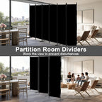Kecreque 6 Panel Room Divider, 6ft Folding Screen Portable Wall Partition Room - Image 4