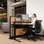 Stand Up Desk Store Beechwood Aesthetic Modular Walls | 70" W x 48" H Modular - Image 2