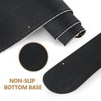 DINKY Desk Mat Black Flower, Large Gaming Mouse Pad with Wrist Rest, 4in1 XXL Mousepad+Keyboard Wrist Rest+Mouse Pad Wrist Support+Coaster Cushion Set for Home Office