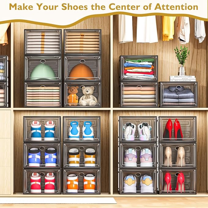 7 code Large Clear Shoe Boxes Organizer【Thicker Material】 Stronger Shoe Box - Image 7