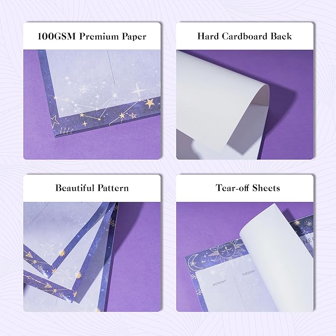 Undated Weekly Planner Notepad 10x7 To Do List Note Pad 52 Weekly Desk Planner - Image 7