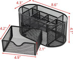 PAKASEPT Desk Organizers, Mesh Desk Organizer Caddy Supplies - Image 3