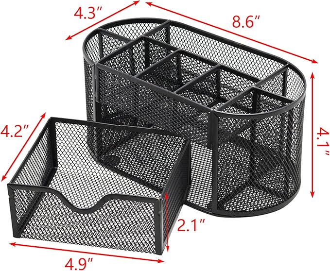 PAKASEPT Desk Organizers, Mesh Desk Organizer Caddy Supplies - Image 3