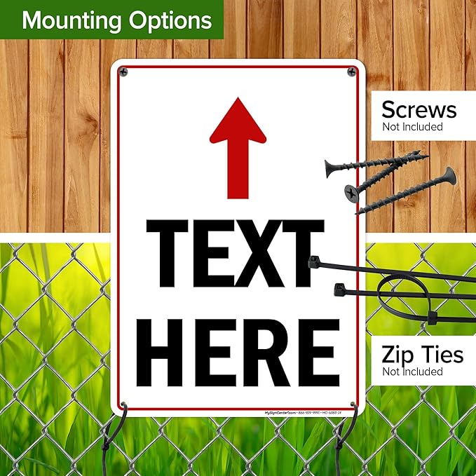 Custom Arrow, Custom Directional Sign, Up Arrow, 10x14 Inches, Rust Free .040 - Image 5