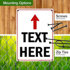 Custom Arrow, Custom Directional Sign, Up Arrow, 10x14 Inches, 55 mil thick HDPE - Image 5