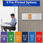Office Door Signs with 6 Printed Status Options – Do Not Disturb, Out of Office - Image 6