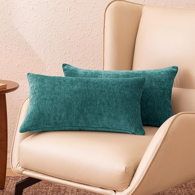 Amazon Basics Chenille Throw Pillow Covers, Home Decor Lumbar Cushion Cover - Image 2