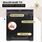 DEVAISE 3 Drawer File Cabinet with Lock, Fully Assembled Except Casters | Metal Filing Cabinet Under Desk for Home Office, Fits Letter/Legal/A4 Size, Black