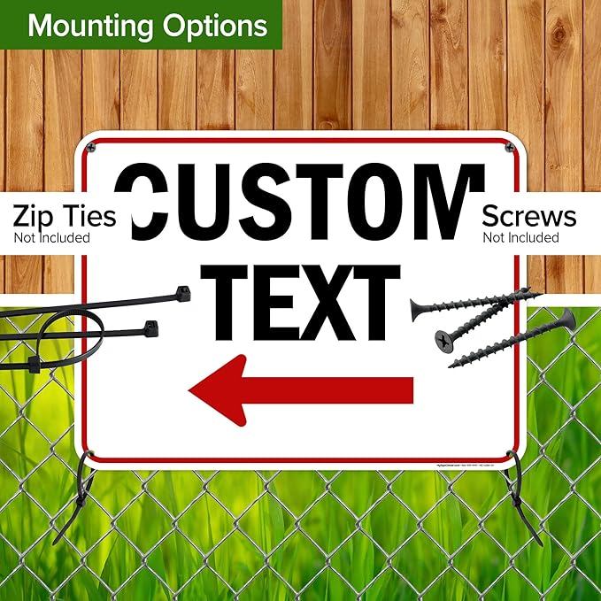Custom Arrow, Custom Directional Sign, Left Arrow, 18x24 Inches, 55 mil thick - Image 5