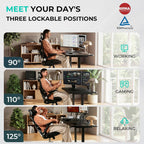 capot ergonomic mesh office chair, adjustable lumbar high, side view