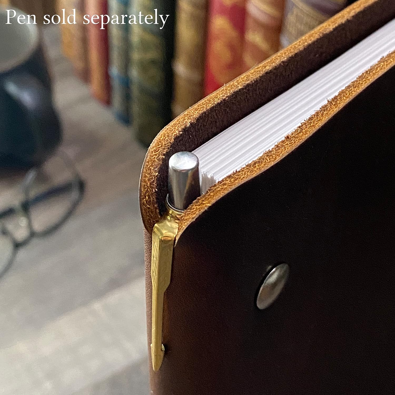 Murdy No. 1 Wide Cut Refillable Leather Binder (Bourbon)