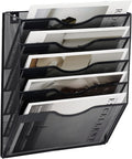 EASEPRES 5 Pocket Mesh Hanging Wall File Organizer, Wall Mounted Mail Paper by EASEPRES