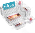 vtopmart 44 pcs clear plastic drawer organizers set, main product view