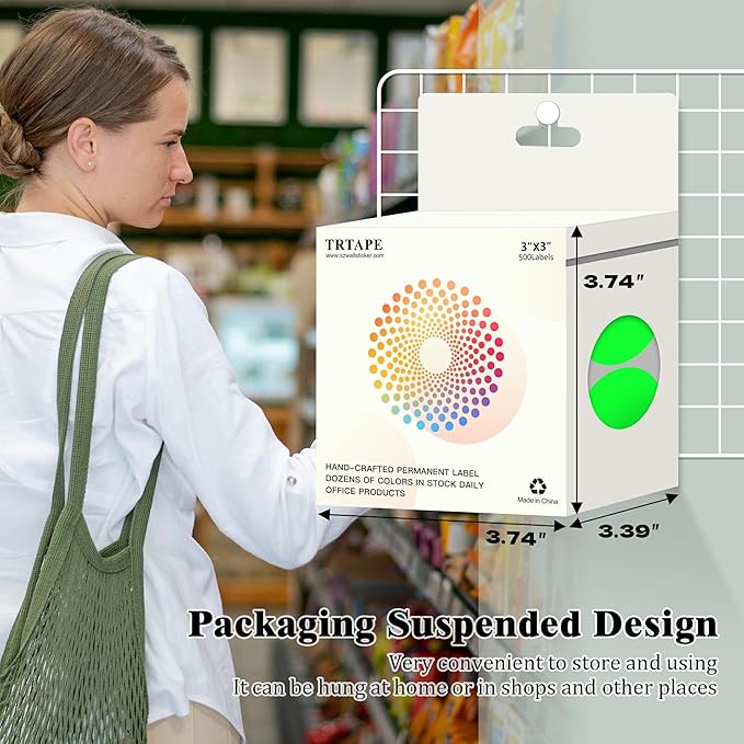 3 Inch Round Colored Dot Stickers, 4 Rolls in Dispenser Box - Image 4