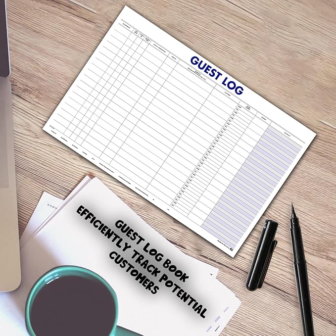 Guest Log Book for Automotive Dealerships – Customer Sign-in Tracking Log – 17" - Image 9