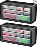 IRIS USA Small Plastic Storage Drawers, 10-Drawer by IRISUSA