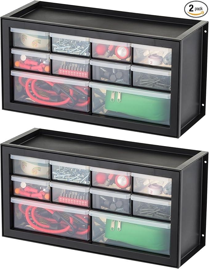 IRIS USA Small Plastic Storage Drawers, 10-Drawer by IRISUSA