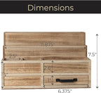 BLU MONACO | Natural Wood Mail Organizer - Image 6
