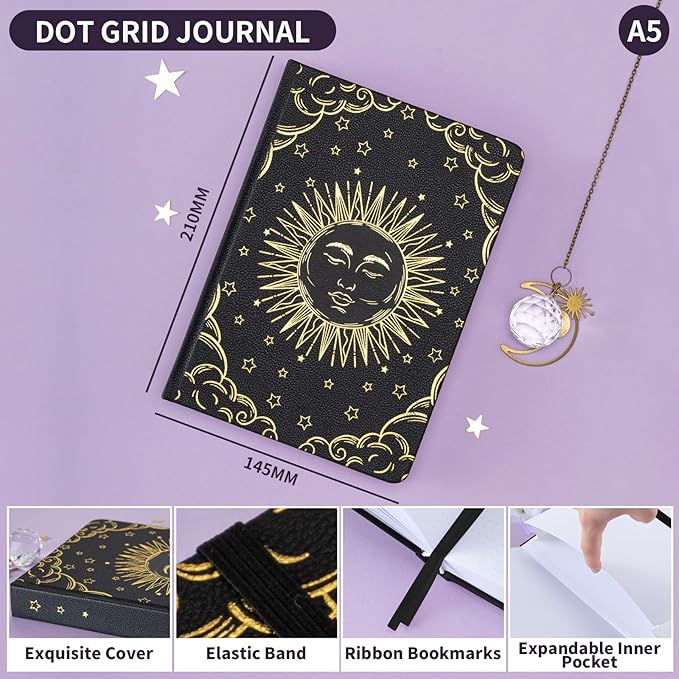 Dot Grid Journal with 160GSM Thick Paper, 192 Pages, A5 Dotted Notebook - Image 2