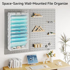 Lavatino 10-Tier Hanging Wall File Folders Organizer - Image 5