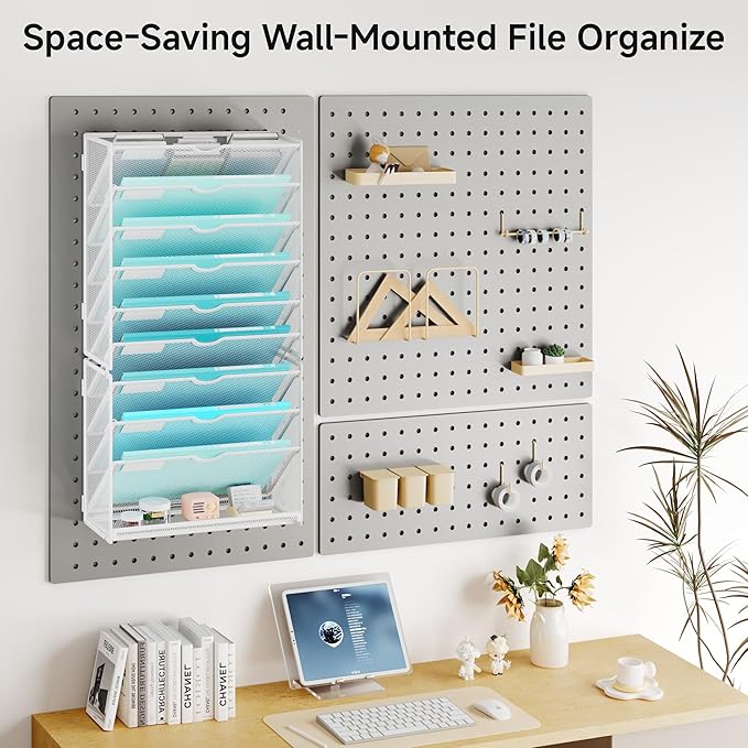 Lavatino 10-Tier Hanging Wall File Folders Organizer - Image 5