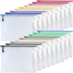 Oaimyy-18 Pcs-3"x 5"-Plastic Mesh Zipper Pouch Document Folders Bag Zipper Zip by Oaimyy