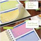 Sinmoe 2 Pcs Spiral Bound Phone Message Book - Image 4