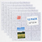 Smarpau Cork Board 48"X36", 12 Pack Nine-Grid Felt Bulletin Boards, Small Pin by Smarpau