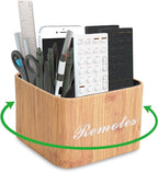 Hennaja Square Leather Art Supply Organizer, Remote Control Holder by Hennaja