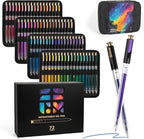 Retractable Glitter Gel Pens, 72 Colors Large Capacity Multicolor Glitter by ZSCM