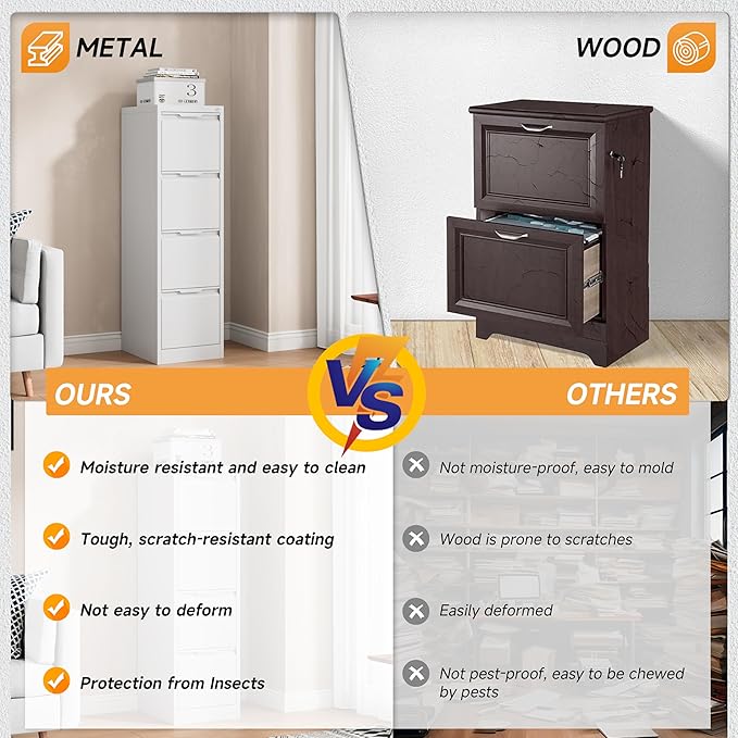 Bestoo 4-Drawer File Cabinet - Image 5