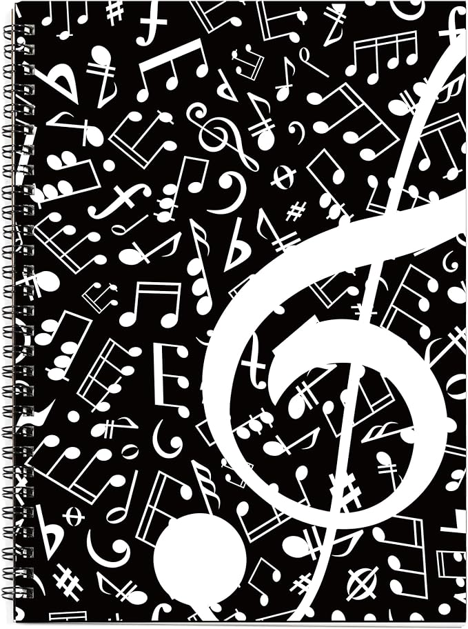 MAXCURY Blank Sheet Music Composition Manuscript Staff Paper Art Music Notebook by MAXCURY