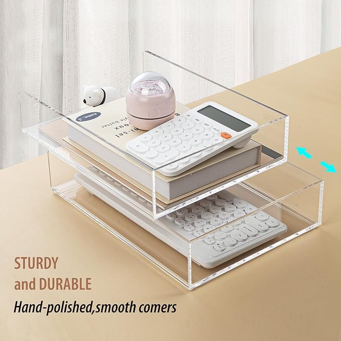 2 Pack Acrylic Paper Tray Organizer - Image 6