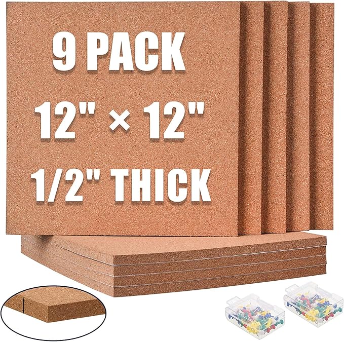SUNGIFT Cork Board 12"x12" by SUNGIFT