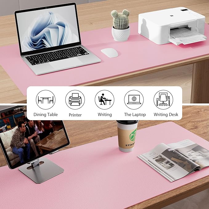 Aothia Leather Desk Pad Protector, Office Desk Mat, Large Mouse Pad, Non-Slip - Image 5