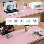 Aothia Leather Desk Pad Protector, Mouse Pad, Office Desk Mat, Non-Slip PU - Image 5