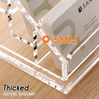 YUXUN Business Card Holder for Desk Clear Acrylic Business Cards Display Stand - Image 3