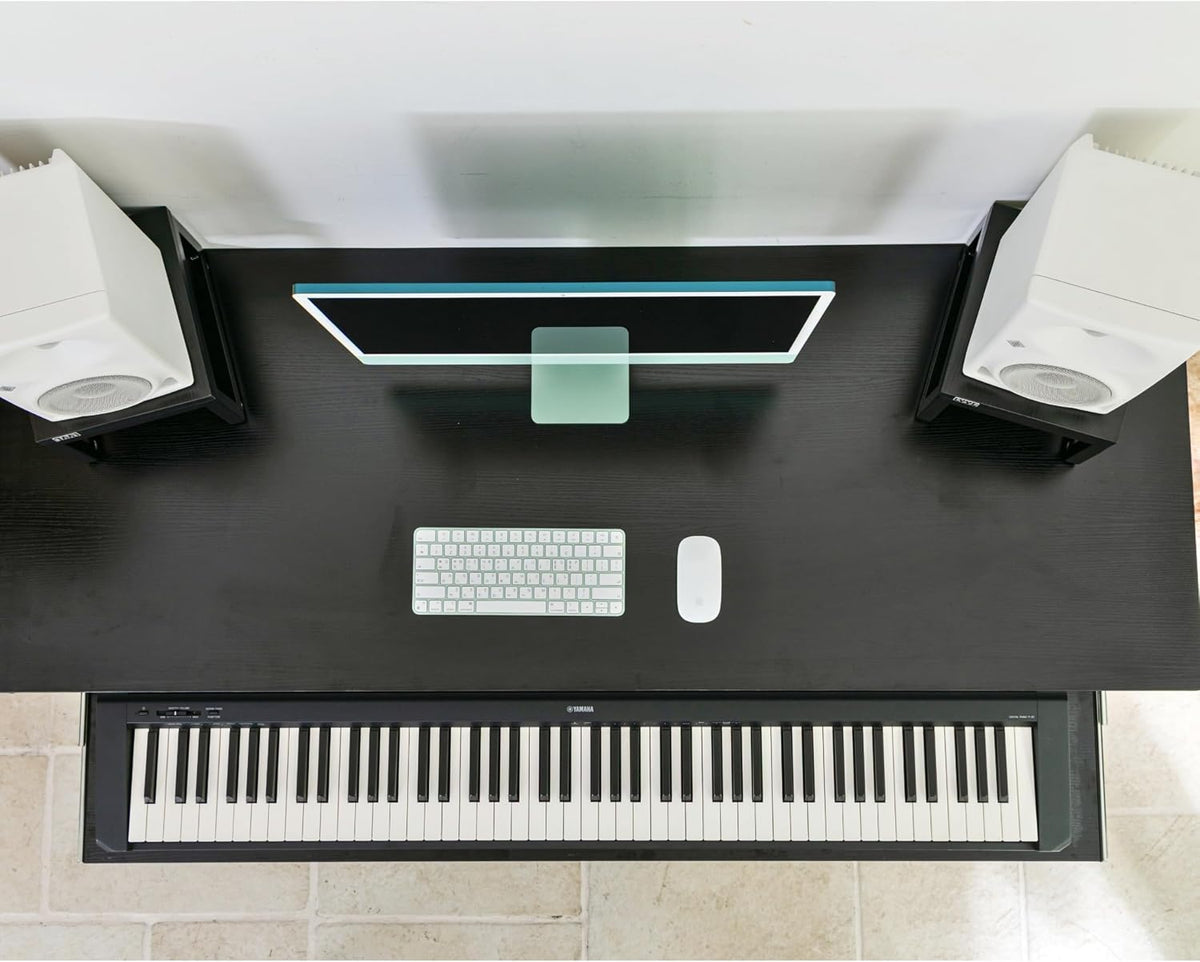 Music Studio Desk with Keyboard Tray and Height Adjustment Bracket, for Full ...