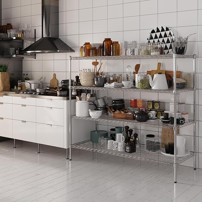 Regal Altair 24" Deep x 60" Wide x 54" Height Wire Shelving Kit | 4-Tier | NSF - Image 2