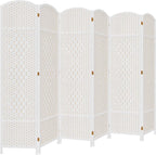 DURASPACE 6 Panel Room Divider, 6ft Tall Folding Privacy Screen, 360°Rotation by DURASPACE
