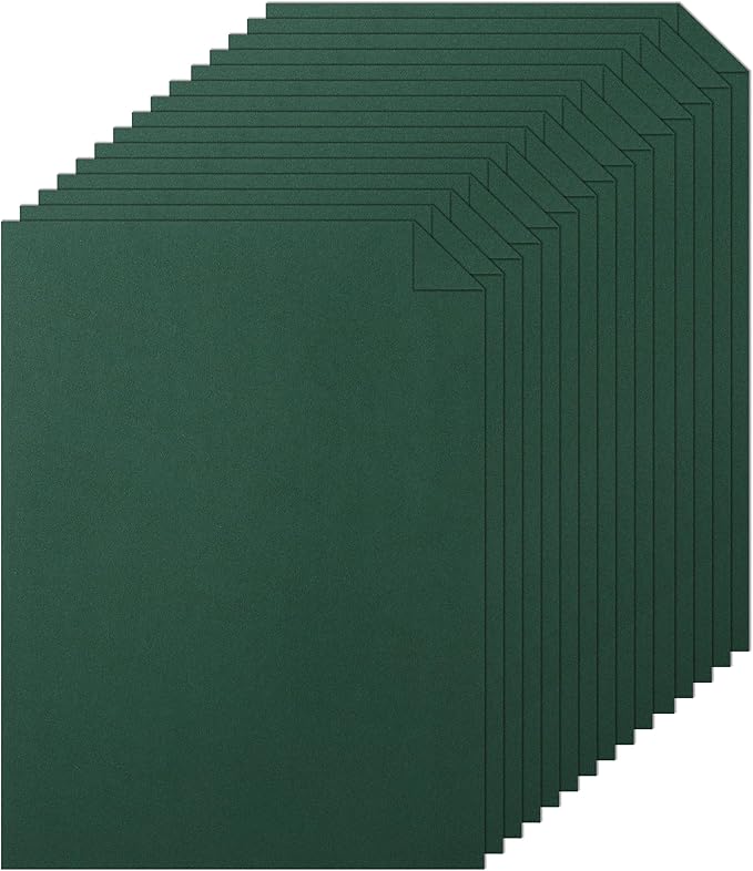 Silunkia 120 Sheets Dark Green Cardstock 8.5 x 11 Craft Paper, 250gsm/92lb by Silunkia